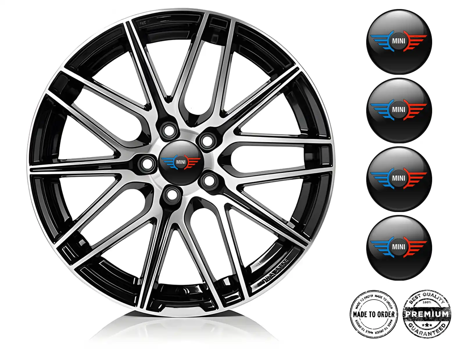 Mini Cooper Pegatinas de Aro Edición Mejora de Cúpula de Epoxi